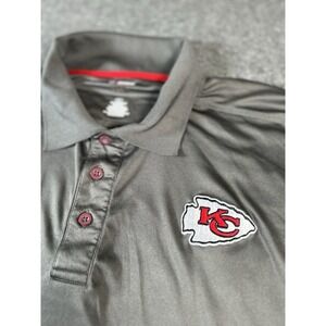 NFL Kansas City‎ chiefs gray polo size XLT